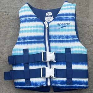 Speedo Life Jacket Vest Blue White Youth